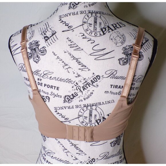 🆕CHANTELLE Norah Chic Plunge T-Shirt Underwire Bra 34DDD Beige Tan #16MNA - Picture 9 of 11